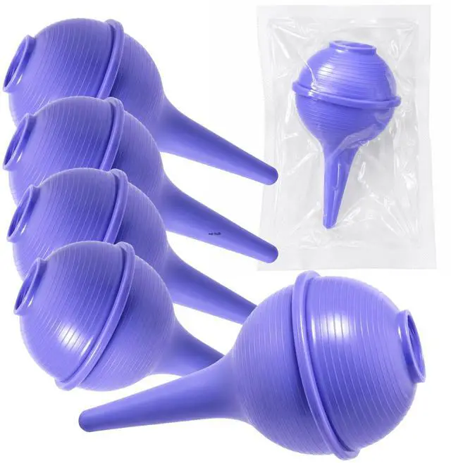 Main image of Sterile Ear Bulb Syringe 2 oz, Rubber Nasal Aspirator, 5 Pack