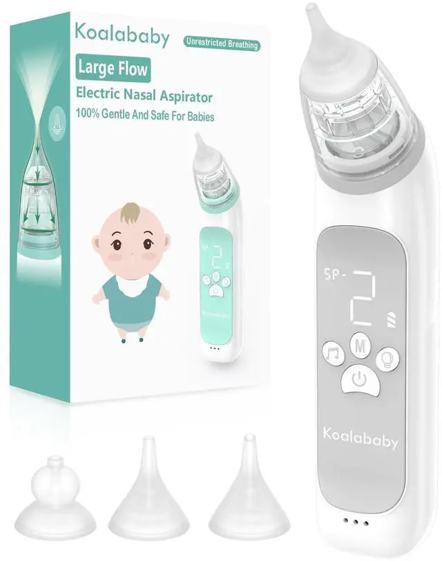 Main image of Baby Nasal Aspirator, Large Flow Electric Nose Sucker, 3 Levels