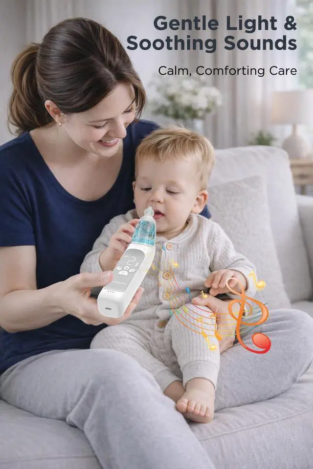 Alt view image 5 of 7 - Baby Nasal Aspirator, Large Flow Electric Nose Sucker, 3 Levels