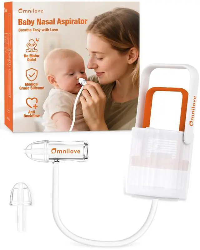 Main image of No-Mouth Suction Baby Nasal Aspirator with Hand Pump