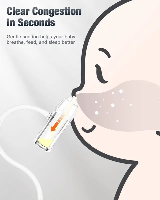 Alt view image 2 of 7 - No-Mouth Suction Baby Nasal Aspirator with Hand Pump