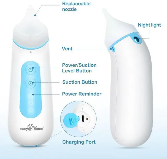 Alt view image 3 of 7 - Electric Nasal Aspirator for Baby with LED Night Light