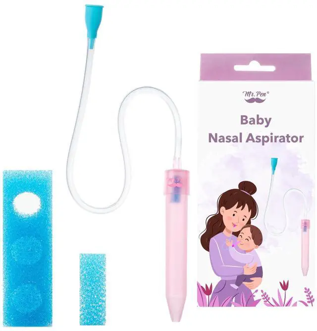 Main image of Baby Nasal Aspirator with 3 Extra Hygiene Filters, Pink