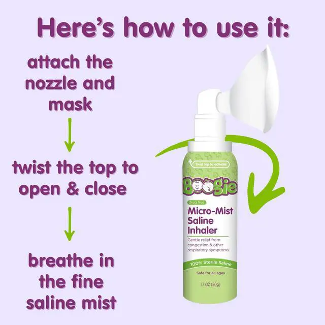 Alt view image 4 of 7 - Wipes - Micro-Mist Saline Inhaler, Unscented - 1.7 oz