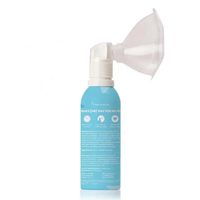 Alt view image 7 of 7 - Baby NoseFrida Saline Mist Nasal Inhaler, Decongestant Spray for Congestion & Allergy Relief for Babies + Kids, Nasal Saline Spray, Soothes Stuffy Nose & Sore Throat, Includes Mask