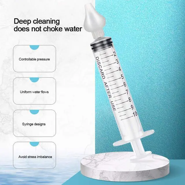 Alt view image 3 of 7 - Baby Nasal Aspirator, 2 Box Professional Syringe Baby Nasal Irrigator Infant Nose Cleaner Rinsing Device with Cleanable and Reusable Silicone Nasal Suction Tip