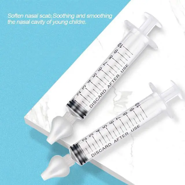 Alt view image 5 of 7 - Baby Nasal Aspirator, 2 Box Professional Syringe Baby Nasal Irrigator Infant Nose Cleaner Rinsing Device with Cleanable and Reusable Silicone Nasal Suction Tip