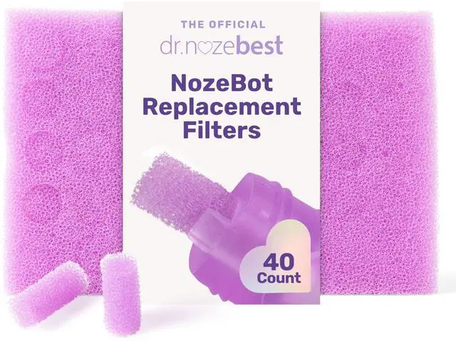 Main image of | NozeBot Replacement Filters - Electric Baby Nasal Aspirator | Pediatric ENT-Designed Baby Care for Nose Sucker | Filters | Aspirator Filters