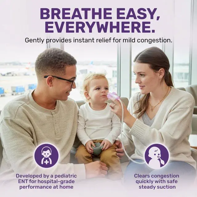 Alt view image 2 of 7 - NozeBot On the Go Nasal Aspirator - Pediatric ENT Designed Electric Nose Sucker for Babies and Toddlers, Portable and Easy to Clean, Battery Powered Relief for Mild Congestion