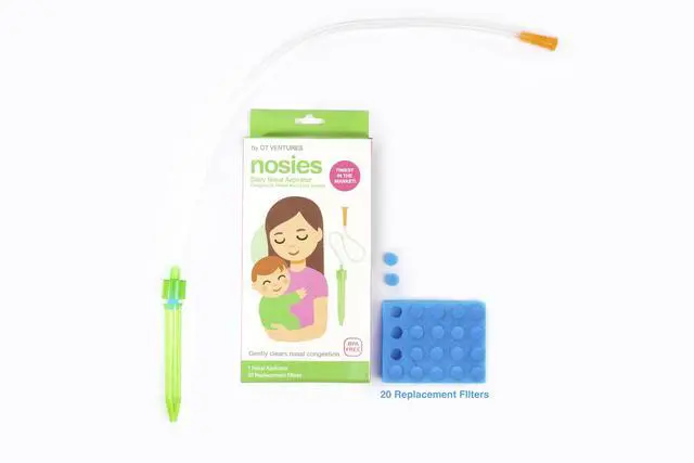 Alt view image 2 of 6 - New Born Baby Nasal Aspirator (0-6 Months) with 20 Hygiene Filters | Tiniest Aspirator Ideal for New Born Baby Congestion Relief, Pediatrician Recommended, Gentle Suction