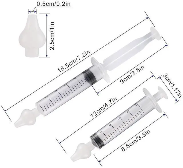 Alt view image 2 of 7 - Nasal Syringe for Baby - 4PCS - Safe Silicon Baby Nasal Aspirator Qucik Syringe Nose Cleaner Rinsing Tool for Baby/Infant/Kid