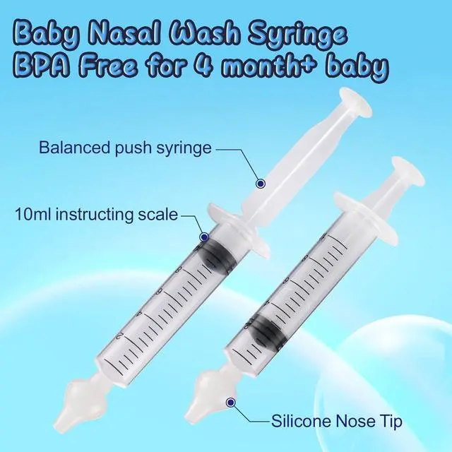 Alt view image 3 of 7 - Nasal Syringe for Baby - 4PCS - Safe Silicon Baby Nasal Aspirator Qucik Syringe Nose Cleaner Rinsing Tool for Baby/Infant/Kid