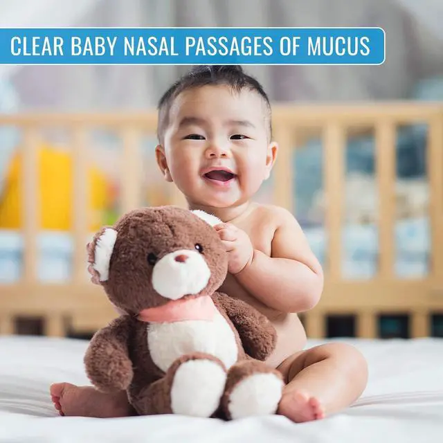 Alt view image 2 of 6 - Reusable Nasal Aspirator for Baby & Ear Bulb Syringe for Infant - Gentle Mucus Removal Suction to Clear Airway & Nasal | Baby Congestion Relief Nose Sucker for Baby