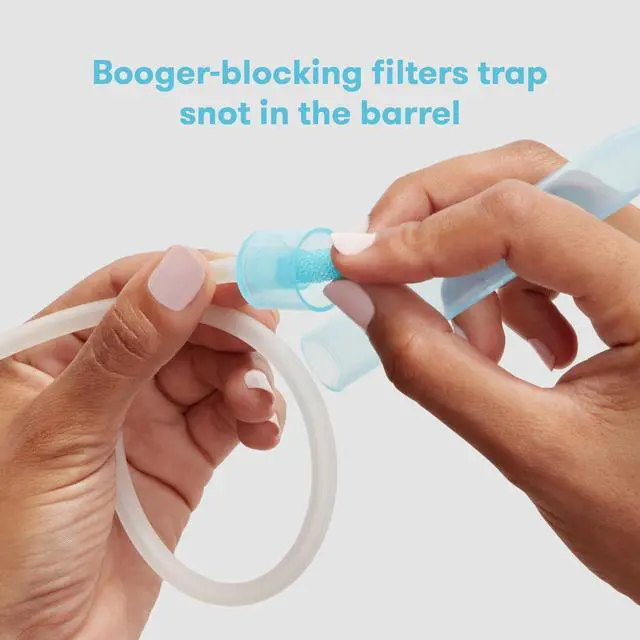 Alt view image 4 of 5 - Baby Saline Kit, Cold & Flu 12 pc Set Includes NoseFrida Nasal Aspirator for Baby, Nose Sucker, Saline Nasal Spray with 10 Extra Hygiene Filters, Nasal Spray Decongestant, 0.68 fl oz