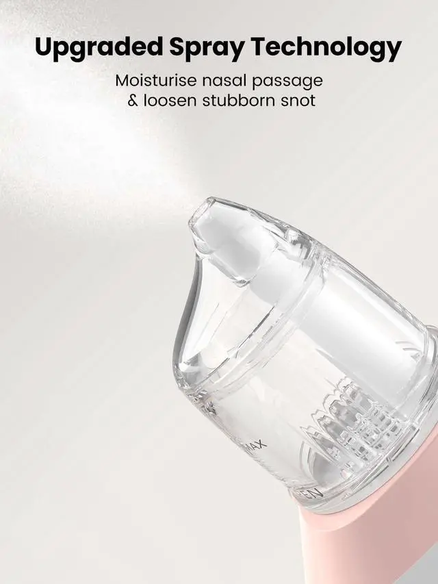 Alt view image 3 of 7 - 2-in-1 Baby Nasal Aspirator, Electric Nose Spray & Suction, Pink