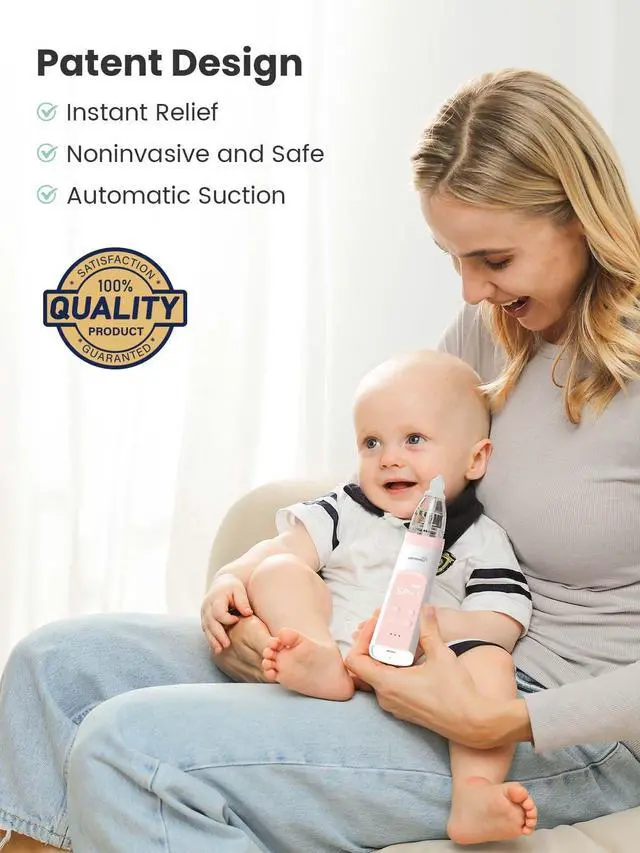 Alt view image 7 of 7 - 2-in-1 Baby Nasal Aspirator, Electric Nose Spray & Suction, Pink
