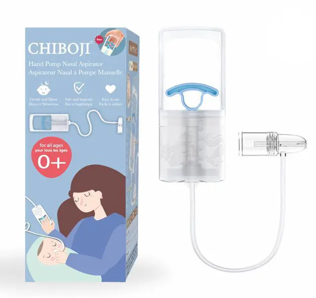 Main image of Baby Nasal Aspirator Powerful Hand Pump Nose Sucker | Booger Sucker with Rounded Non-Invasive Nozzle | Quiet and Strong Suction Nose Cleaner for Infants and Toddlers, Made in Taiwan