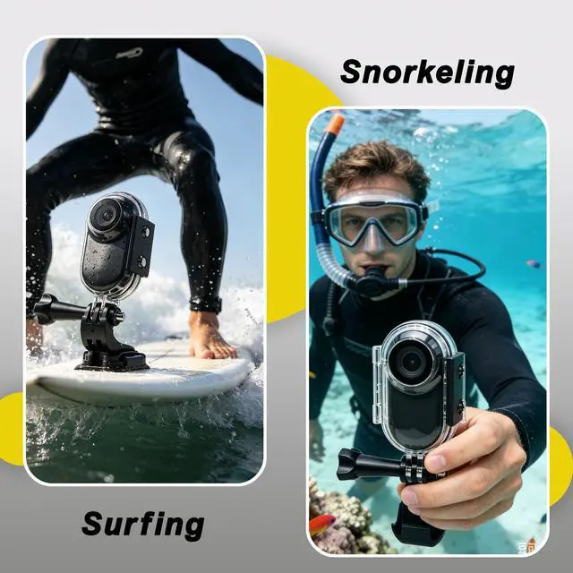 Alt view image 3 of 7 - Mini Body Camera with Audio and Video Recording for Snorkeling(Black)