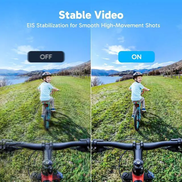 Alt view image 3 of 7 - Brave 4 Action Camera 4K 30fps Ultra Hd Video 20MP Photo, EIS, WiFi, 2X Batteries, Waterproof Underwater Camera, Camcorder Bundle for Snorkel, Travel, Motorcycle, Bicycle, Helmet Accessories Kit