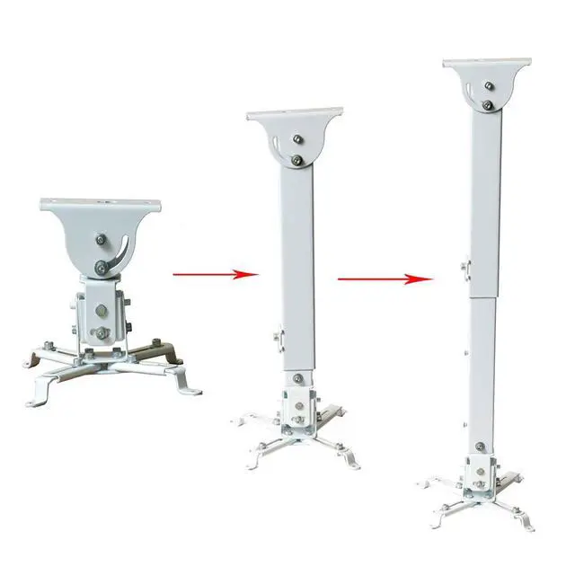 Alt view image 2 of 5 - Swivel Tilt Universal Projector Ceiling Mount Bracket Fits Flat and Vaulted Ceiling with 26.7" Extension Pole up to 44 lbs (20 kgs) Load Capacity PJ2W 1CA