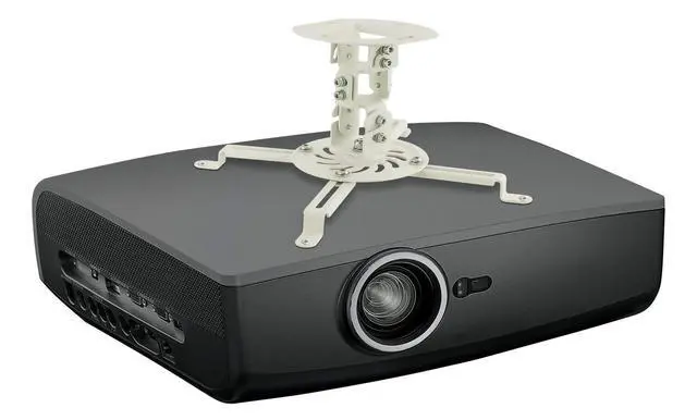 Alt view image 2 of 7 - Low Profile Projector Ceiling Mount, 30 lbs, White