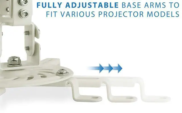 Alt view image 7 of 7 - Low Profile Projector Ceiling Mount, 30 lbs, White