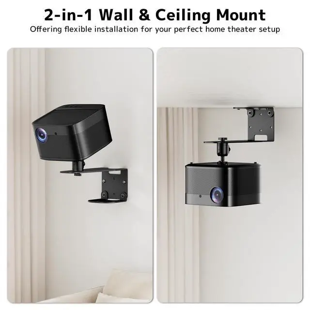 Alt view image 5 of 7 - Projector Wall & Ceiling Mount,Fits 1/4" Screw,22 lbs Load