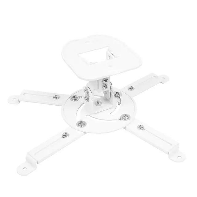 Alt view image 2 of 7 - Full Motion Universal Projector Ceiling Mount Bracket with Adjustable Extendable Arms Rotating Swivel Tilt and Low Profile Mount for Home and Office Projector (White)