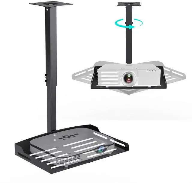 Main image of Universal Projector Ceiling Mount with Tray- Black