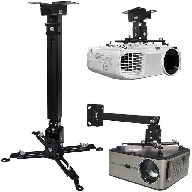 Main image of Projector Mount,Ceiling Wall Mount, Universal Projector Mount with 25.5-inch Expansion Arm, Height Adjustable,Suitable for Home and Office Projectors(Black)