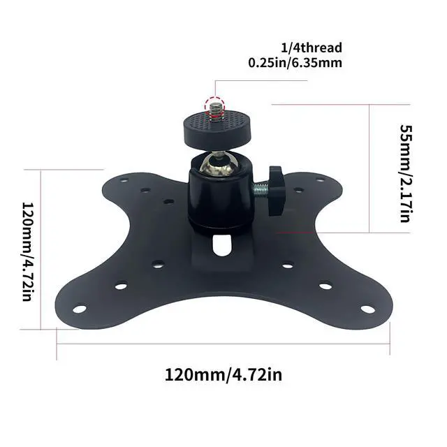 Alt view image 2 of 7 - Mini Projector Ceiling Mount with 360-Degree Ball Head, Desktop Stand, Projector Wall Mount Universal Compatibility, 1/4 Thread, Camera Mount Includes Mounting Screws