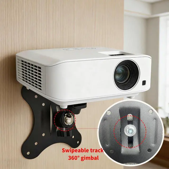 Alt view image 5 of 7 - Mini Projector Ceiling Mount with 360-Degree Ball Head, Desktop Stand, Projector Wall Mount Universal Compatibility, 1/4 Thread, Camera Mount Includes Mounting Screws
