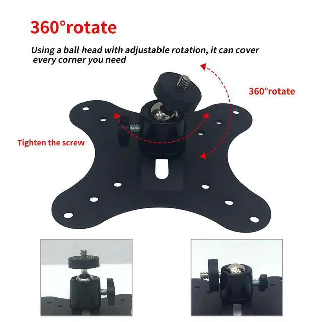 Alt view image 3 of 7 - Mini Projector Ceiling Mount with 360-Degree Ball Head, Desktop Stand, Projector Wall Mount Universal Compatibility, 1/4 Thread, Camera Mount Includes Mounting Screws