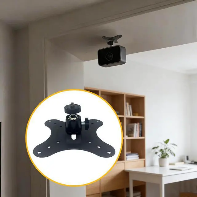 Alt view image 4 of 7 - Mini Projector Ceiling Mount with 360-Degree Ball Head, Desktop Stand, Projector Wall Mount Universal Compatibility, 1/4 Thread, Camera Mount Includes Mounting Screws