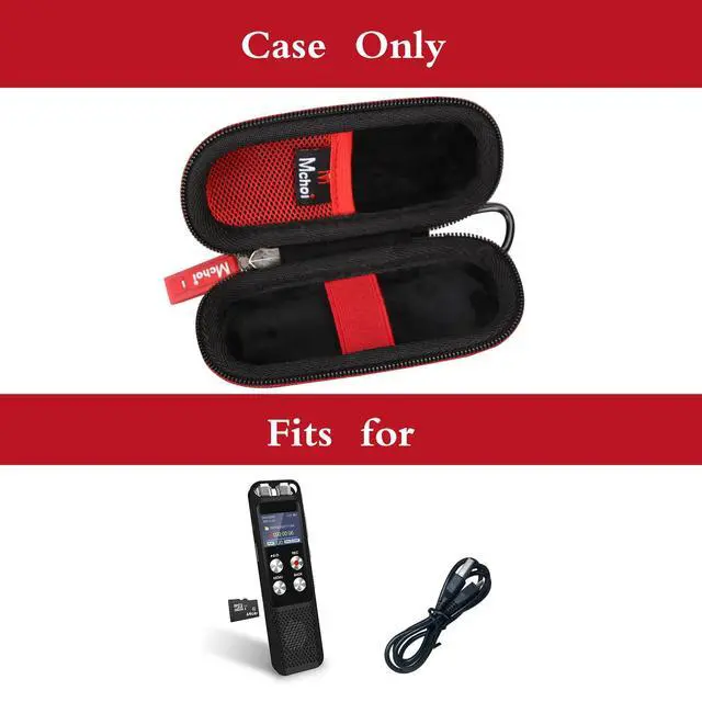 Alt view image 7 of 7 - Hard Case Suitable for Digital Voice Recorder Voice Activated Recorder, MP3/MP4 Players, USB Cable, Earphones-Bose QC20, Memory Cards, Case Only