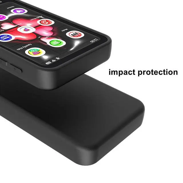Alt view image 3 of 4 - for TIMMKOO Q8, Q5, Q3E Mp3 Player Case with Cleaning Cloth Black
