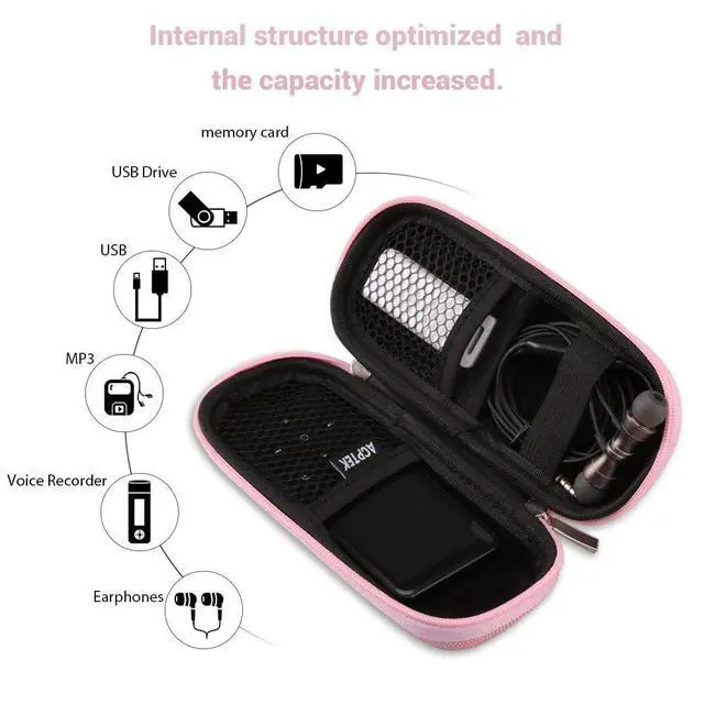 Alt view image 2 of 7 - Carrying Case, EVA Zipper Carrying Hard Case Cover for MP3 Players