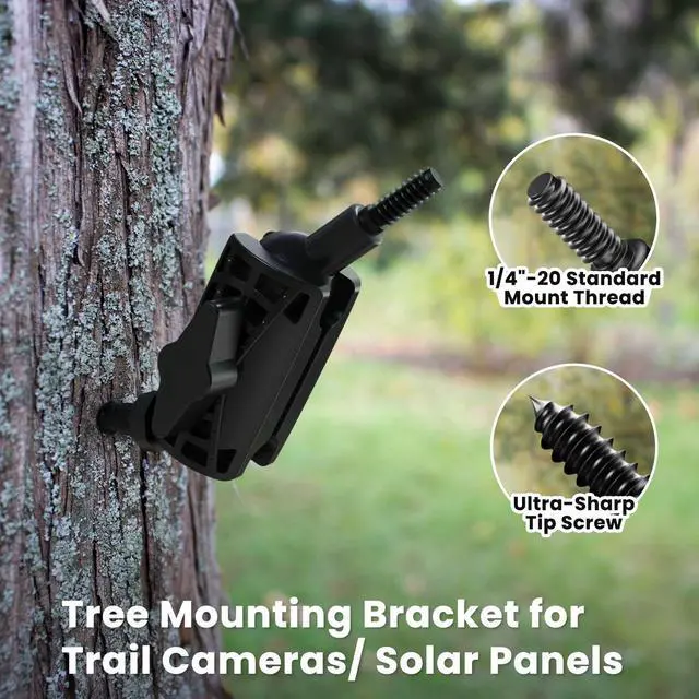 Alt view image 3 of 7 - Adjustable Trail Camera Tree Mount: Game & Hunting Camera Outdoor Mounting Bracket Holder with Double 360° Swivel Tilt Ball Joints, 4 Pack