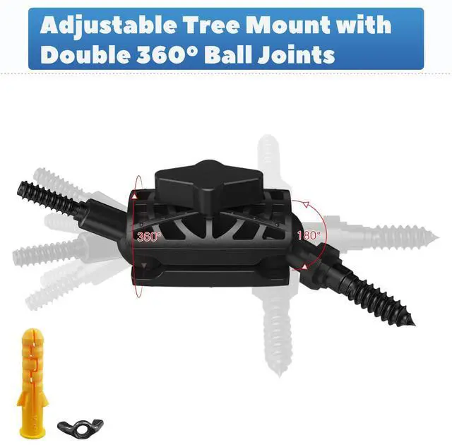 Alt view image 2 of 7 - Adjustable Trail Camera Tree Mount: Game & Hunting Camera Outdoor Mounting Bracket Holder with Double 360° Swivel Tilt Ball Joints, 4 Pack