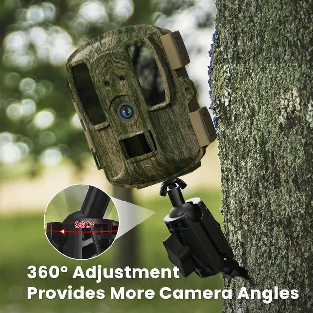 Alt view image 4 of 7 - Adjustable Trail Camera Tree Mount: Game & Hunting Camera Outdoor Mounting Bracket Holder with Double 360° Swivel Tilt Ball Joints, 4 Pack