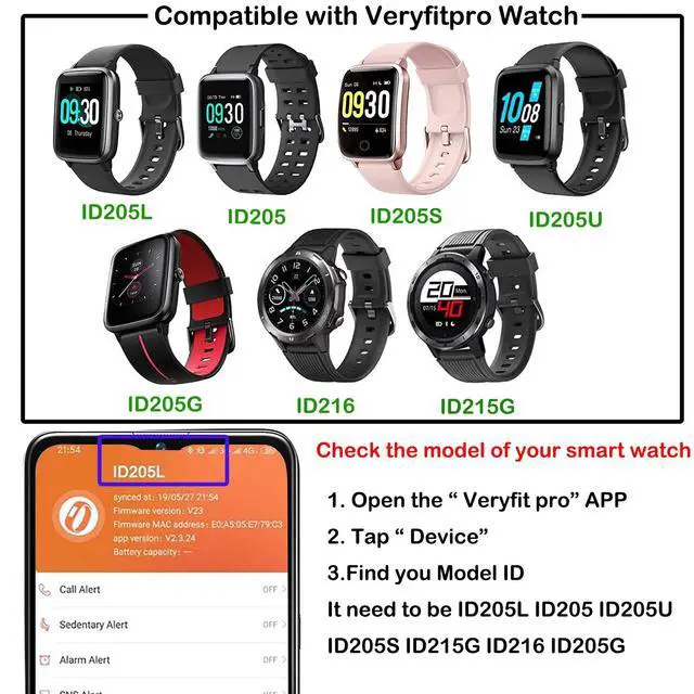 Alt view image 2 of 7 - Bands Compatible with 19mm ID205L Veryfitpro Smart Watch, Soft Silicone Pattern Printed Floral Replacement Band for Willful YAMAY SW021 ID205L/SW025 ID205S /Fitpolo ID205L Women Men, Leopard