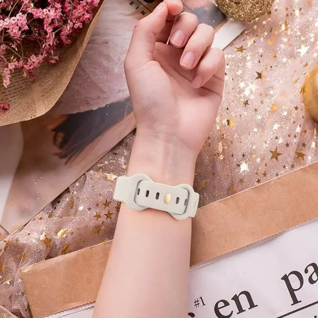 Alt view image 5 of 6 - Veryfit Smart Watch Bands, for VeryFit IDW13 IDW16 IDW19 IDW26 IDW28 Soft Silicone Adjustable Straps (Milk Tea/Smoke Purple/Starlight/Black)