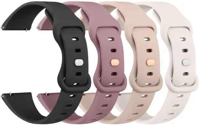 Main image of Veryfit Smart Watch Bands, for VeryFit IDW13 IDW16 IDW19 IDW26 IDW28 Soft Silicone Adjustable Straps (Milk Tea/Smoke Purple/Starlight/Black)