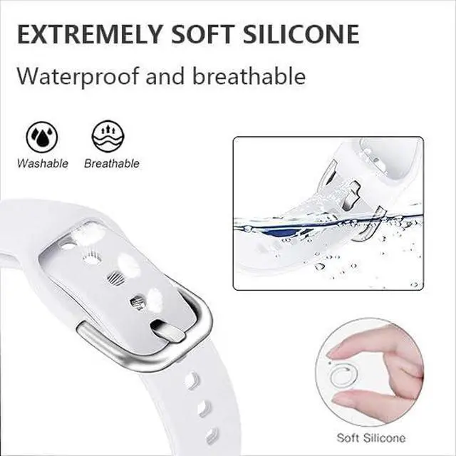 Alt view image 3 of 7 - AR-01 Smart Watch Bands, Soft Silicone Adjustable Straps Compatible with Fitpolo AR-01, Aeac AR-01 Smartwatch (5-PACK)