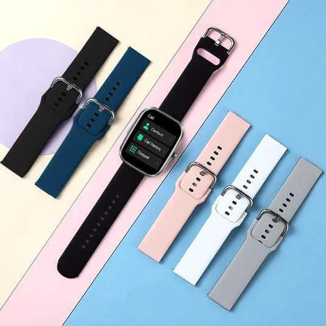 Alt view image 5 of 7 - VeryFit Watch Bands, For VeryFit IDW13 IDW19 IDW16 IDW26 IDW28 Soft Silicone Smart Watch Bands Adjustable Straps Quick Release Replacement Wristbands (8-PACK,Not Fit for DR03 DR05 DR06)