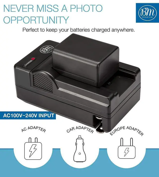Alt view image 3 of 7 - 2 BP-718 Batteries and Charger for Canon Vixia HFR80, HFR82, HFR800, HFR70, HFR72, HFR700, HFM500, HFR30, HFR32, HFR300, HFR40, HFR42, HFR400, HFR50, HFR52, HFR500, HFR60, HFR62, HFR600