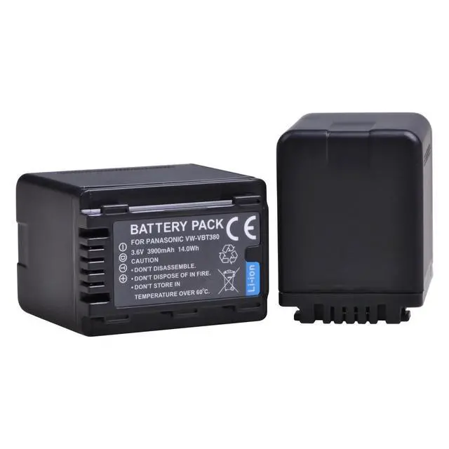 Alt view image 2 of 7 - 2Packs VW-VBT380 VW-VBT190 Battery (3900mAh) + Dual USB Charger for Panasonic HC-V210, HC-V250, HC-V380, HC-V510, HC-V520, HC-V550, HC-V710, HC-V720, HC-V750, HC-V770, HC-VX870 Cameras