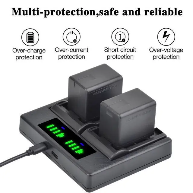 Alt view image 5 of 7 - 2Packs VW-VBT380 VW-VBT190 Battery (3900mAh) + Dual USB Charger for Panasonic HC-V210, HC-V250, HC-V380, HC-V510, HC-V520, HC-V550, HC-V710, HC-V720, HC-V750, HC-V770, HC-VX870 Cameras