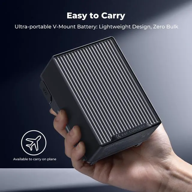 Alt view image 7 of 7 - V Mount Battery 99Wh PD100W USB-C Fast Charging V-Mount Battery