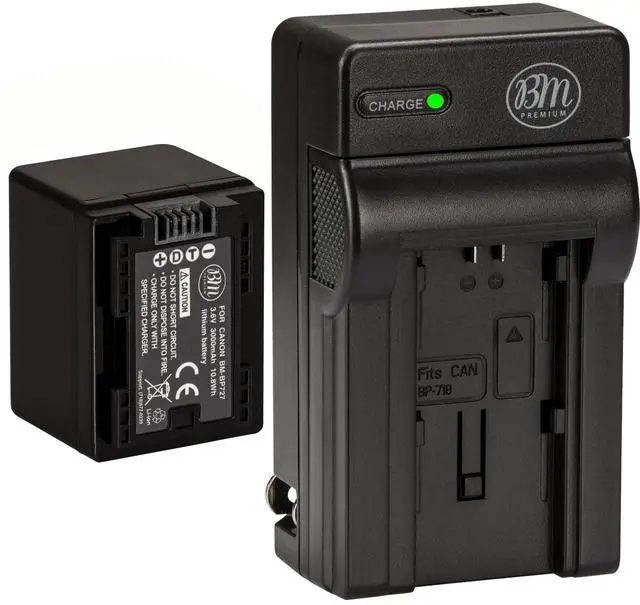 Main image of BP-727 Battery and Charger for Canon Vixia HFR80, HFR82, HFR800, HFR30, HFR32, HFR300, HFR40, HFR42, HFR400, HFR50, HFR52, HFR500, HFR60, HFR62, HFR600, HFR70, HFR72, HFR700, HFM52, HFM500